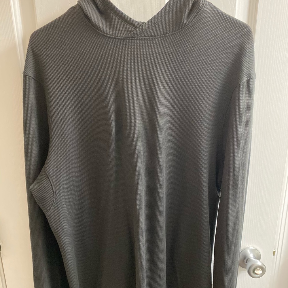 Men’s hooded waffle shirt